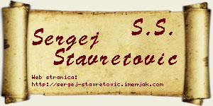 Sergej Stavretović vizit kartica